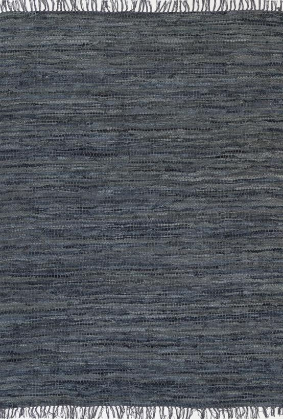 Hand Made Flatwoven Leather Grey Nomadic Design Floor area Rugs Runners and Circles Online