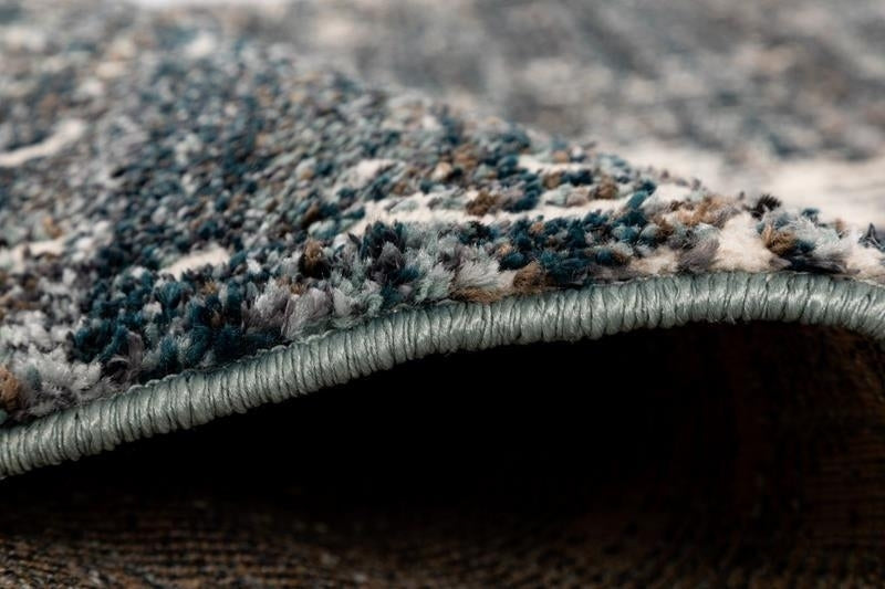 Thick Luxurious Modern Contemporary Kali Grey Mottled Patches Floor Rug