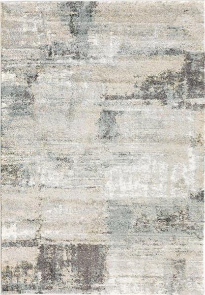 Thick Luxurious Modern Contemporary Kali Light Grey Patches Look Floor Rug