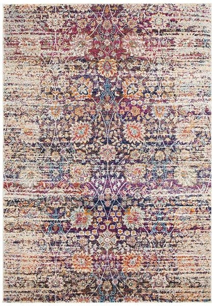 Modern Fantacy Hera Washed Out Multi Floor Area Rugs Circles and Runners