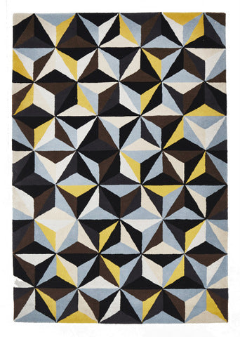 Lux Designer Wool Floor Area Rug and Runners Blue