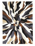 Lux Stone Designer Wool Floor Area Rug and Runners Fossil