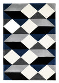 Lux Stone Designer Wool Floor Area Rug and Runners Steel