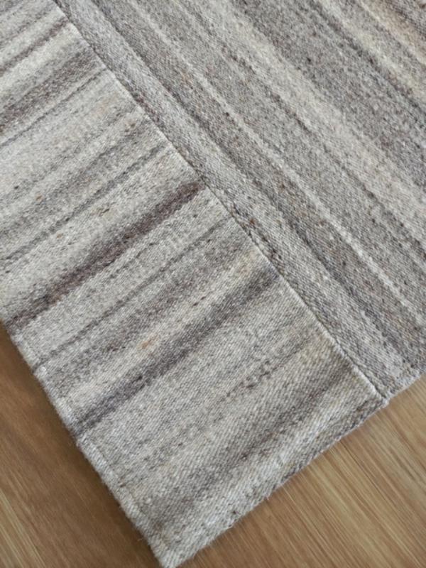 Flat-weave Modern Patchwork Wool Floor Rug Cloud