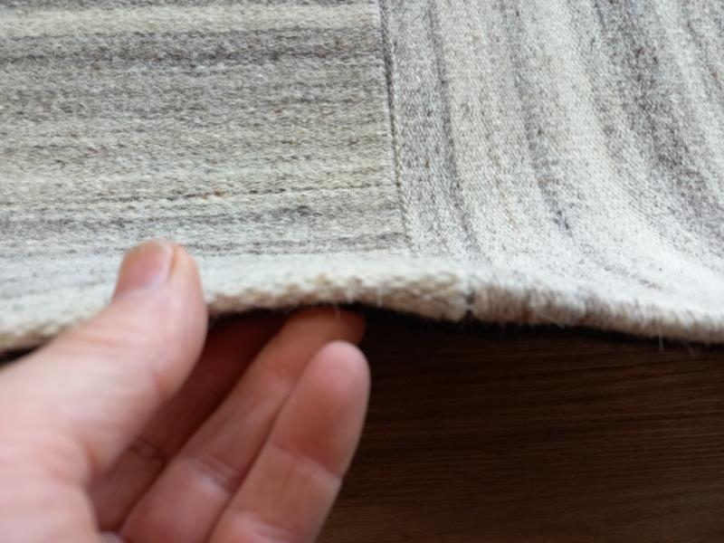 Flat-weave Modern Patchwork Wool Floor Rug Cloud