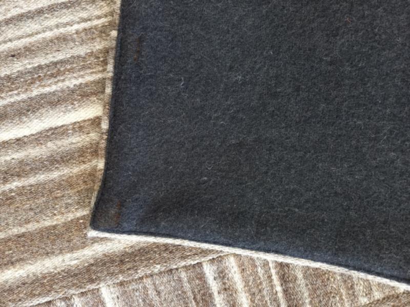 Flat-weave Modern Patchwork Wool Floor Rug Fossil