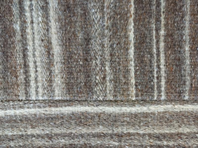 Flat-weave Modern Patchwork Wool Floor Rug Fossil
