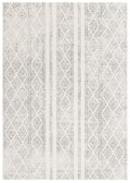 Modern Contemporary Casablanca White & Grey Twirl Oblongs & Round Rugs & Hall Runners