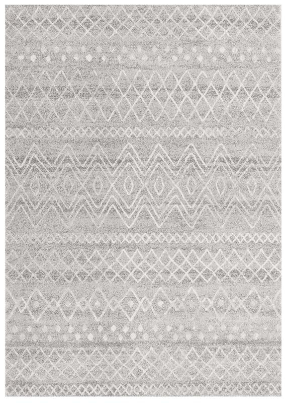 Modern Contemporary Casablanca Grey Waves Oblongs & Round Rugs & Hall Runners