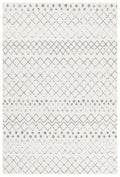 Modern Contemporary Casablanca White Grey Tribal Oblongs & Round Rugs & Hall Runners