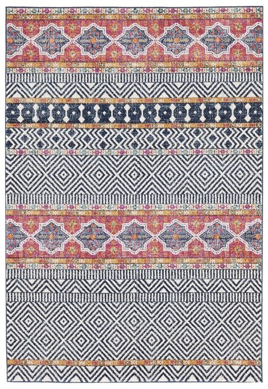Modern Contemporary Casablanca Multi Tribal Patterns Oblongs & Round Rugs & Hall Runners