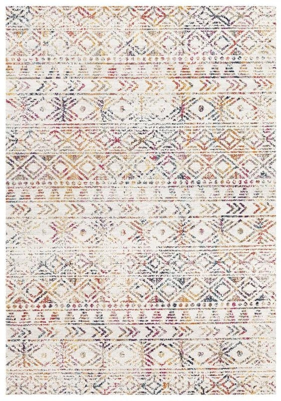Modern Contemporary Casablanca Multi Rustic Tribal Wash Oblongs & Round Rugs & Hall Runners