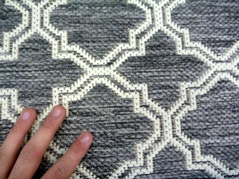 Clearance Hall Runners Gest Shaded Grey Flat-weave Moroccan 67 or 80cm Wide End of Roll Edged