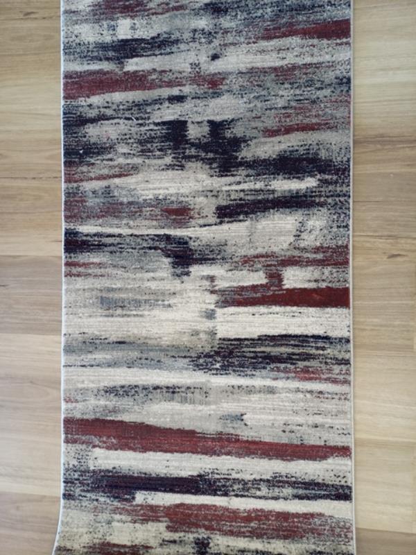 Clearance Hall Runners Florence Sediment Rust Rose 80cm Wide End of Roll Edged