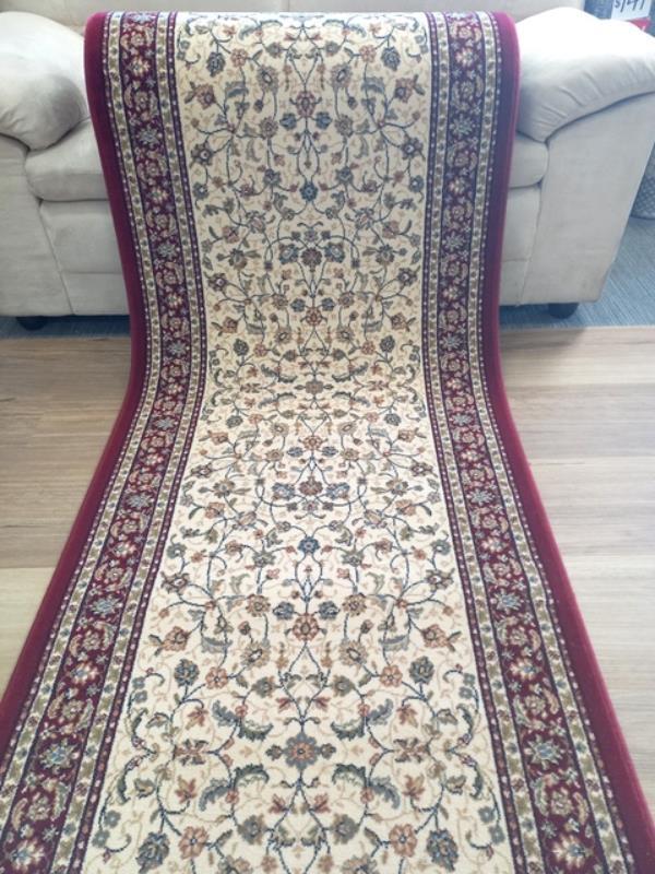 Clearance Hall Runners Cream Red Persian Design Elite 80 or 100cm Wide End of Roll Edged