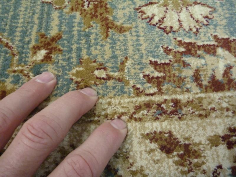 Clearance Hall Runners Heritage Blue All over Soft Feel Pile 80cm Wide End of Roll Edged