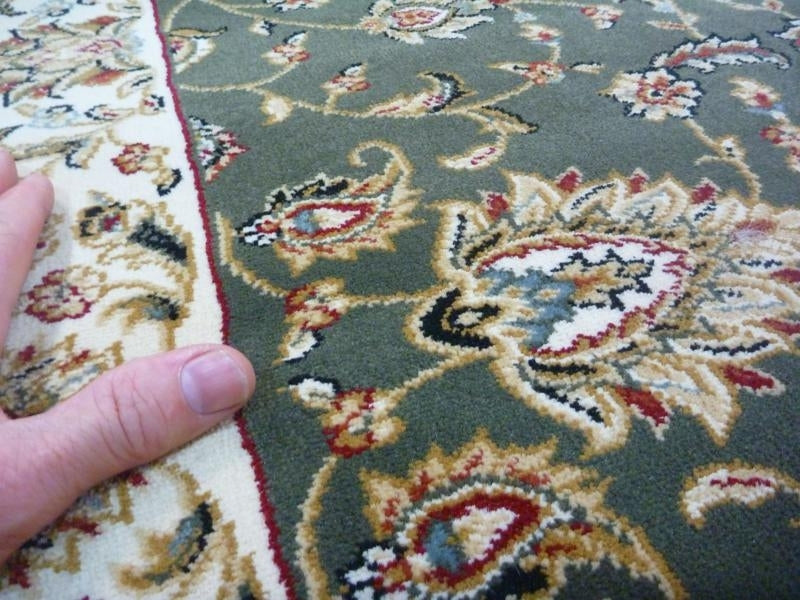 Clearance Hall Runners Heritage Green Allover Soft Feel Pile 80cm Wide End of Roll Edged