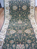 Clearance Hall Runners Heritage Green Allover Soft Feel Pile 80cm Wide End of Roll Edged