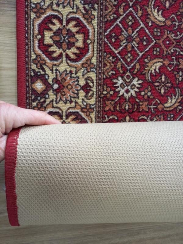 Clearance Hall Runners Genesis Red Rubber Backed 67cm Wide End of Roll Edged