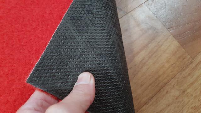 Clearance Runners Red Rubber Backed Runner 135cm Wide Event Party Wedding Aisle End of Roll