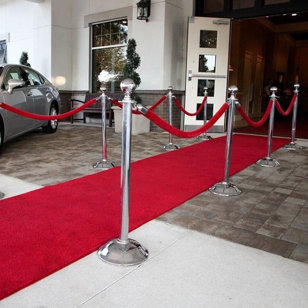 Clearance Runners Red Rubber Backed Runner 135cm Wide Event Party Wedding Aisle End of Roll