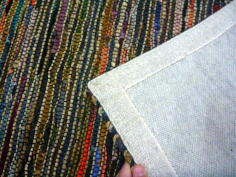 Leather and Jute Floor Rug Rustic Charm Multi Colour Flat-Weave