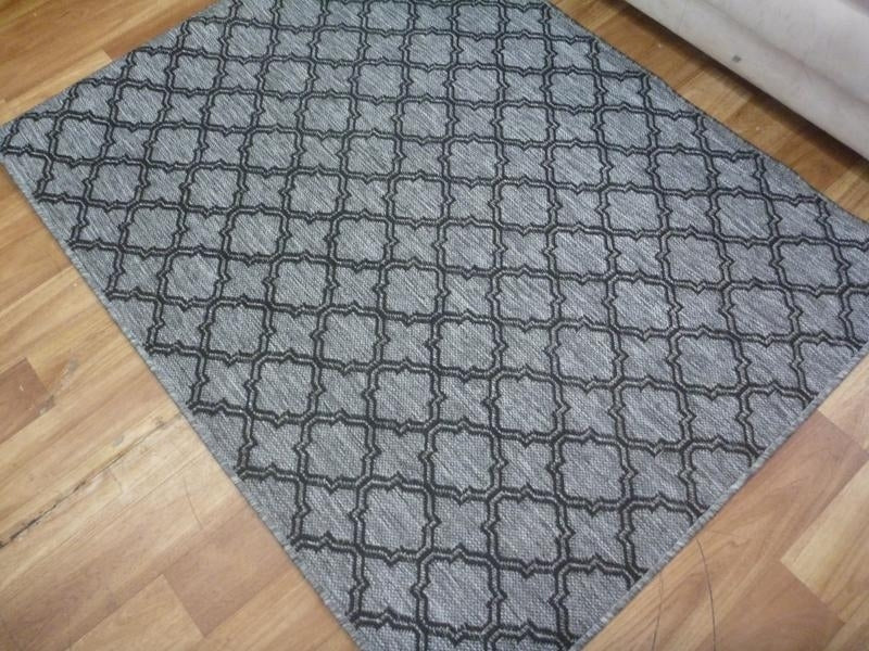 Moroccan Flatweave Gest Silver Grey Floor Rug