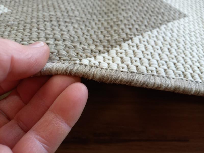 Indoor/ Outdoor Rugs Moda Beige Mink Cream Chevron 7mm Thick