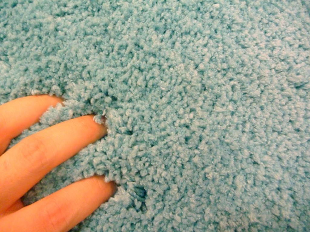Super Soft Shaggy Floor Area Rugs Snuggly Jade Green & Circle