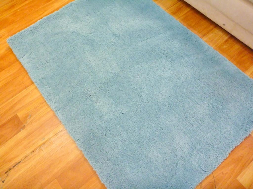 Super Soft Shaggy Floor Area Rugs Snuggly Jade Green & Circle