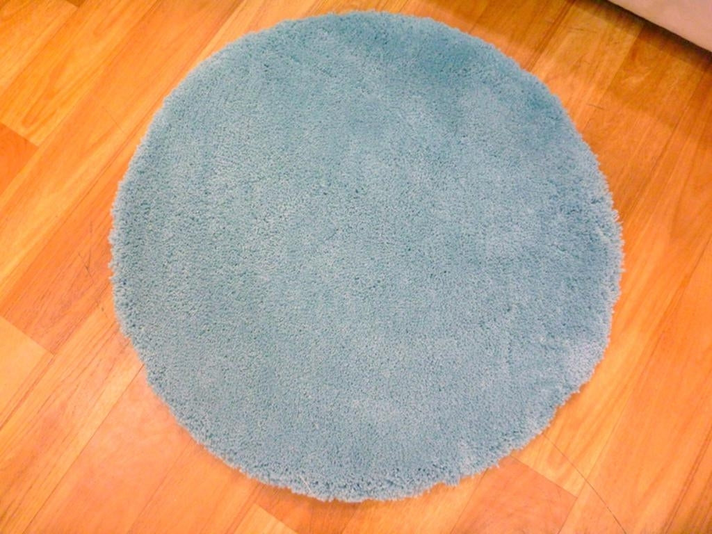 Super Soft Shaggy Floor Area Rugs Snuggly Jade Green & Circle
