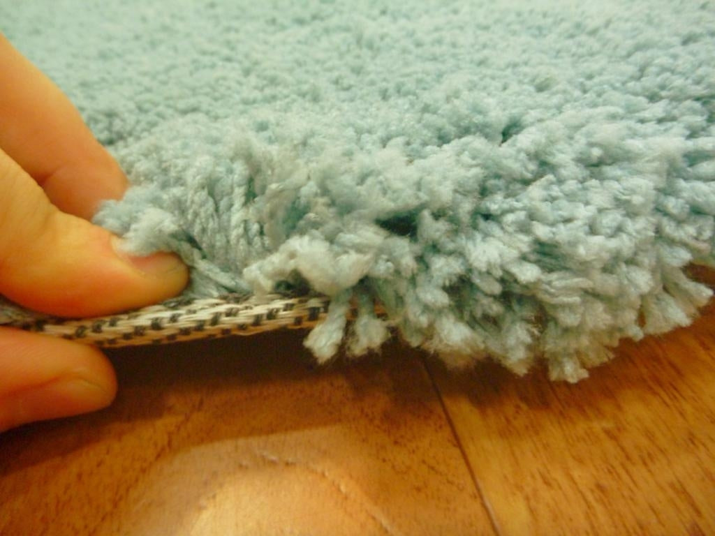Super Soft Shaggy Floor Area Rugs Snuggly Jade Green & Circle