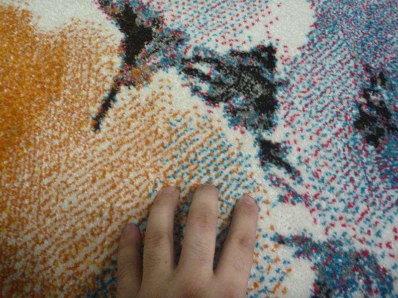 Bright Modern Design Floor Area Rugs Eternal Flower Blooms Multi Coloured