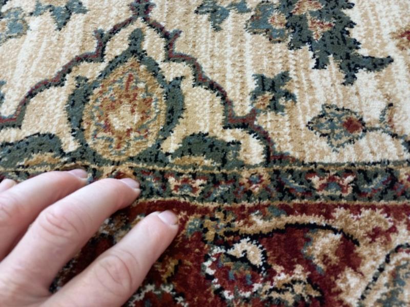 Clearance Hall Runners Heritage Beige Detailed Allover Soft Feel Pile 80cm Wide End of Roll Edged