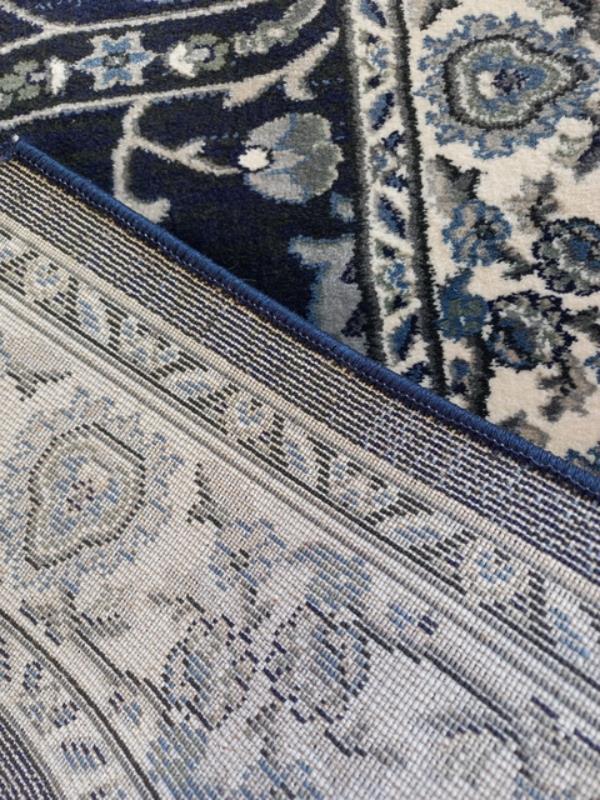 Clearance Hall Runners Heritage Navy Detailed Allover Soft Feel Pile 80cm Wide End of Roll Edged