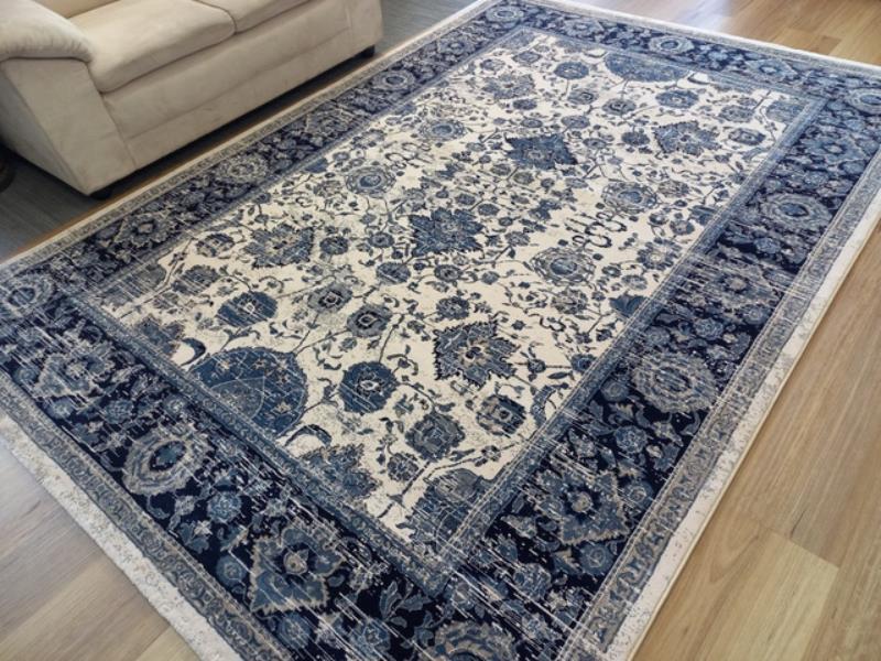 Persian Rugs Heritage Cream Floor Area Rug Classic All Over Pattern Soft Feel Pile & Hall Runner