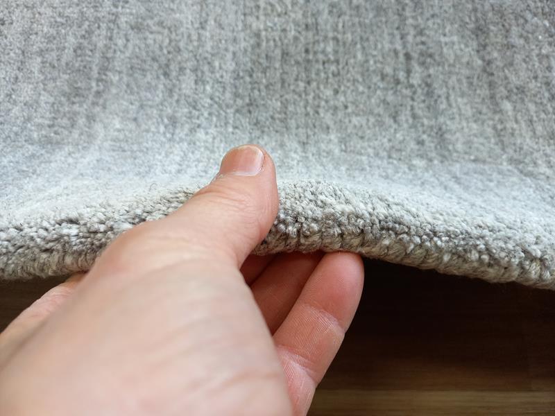 Super Soft Stunning Natural Wool Viscose Rugs Marble Fog Grey