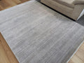 Super Soft Stunning Natural Wool Viscose Rugs Marble Fog Grey