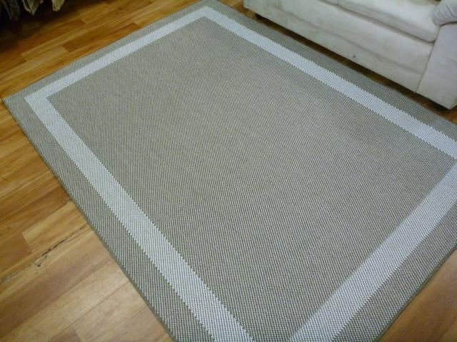 Washable & Reversible Outdoor Patio Plain Design Coffee Floor Area Rugs