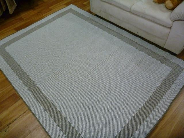 Washable & Reversible Outdoor Patio Plain Design Coffee Floor Area Rugs