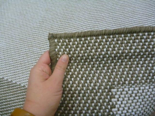 Washable & Reversible Outdoor Patio Plain Design Coffee Floor Area Rugs