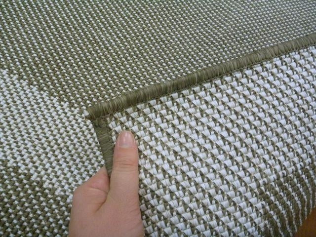 Washable & Reversible Outdoor Patio Plain Design Coffee Floor Area Rugs