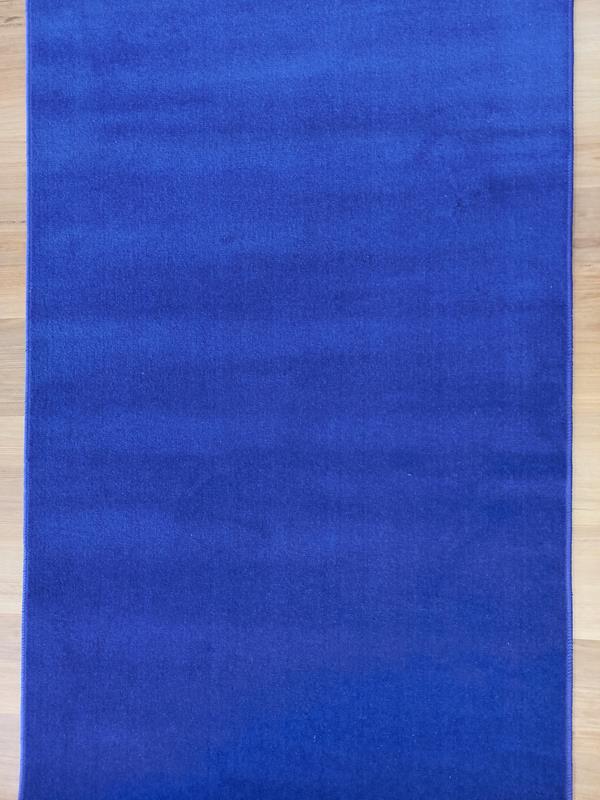 Royal Blue Grandeur Plush Pile Wedding Event Exhibition Thick Washable Carpet Aisle Runner