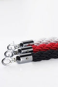 Silky Braided Rope 32mm x 1.5m Silver End for Barrier Crowd Bollards Red Gold Black Blue White or Silver
