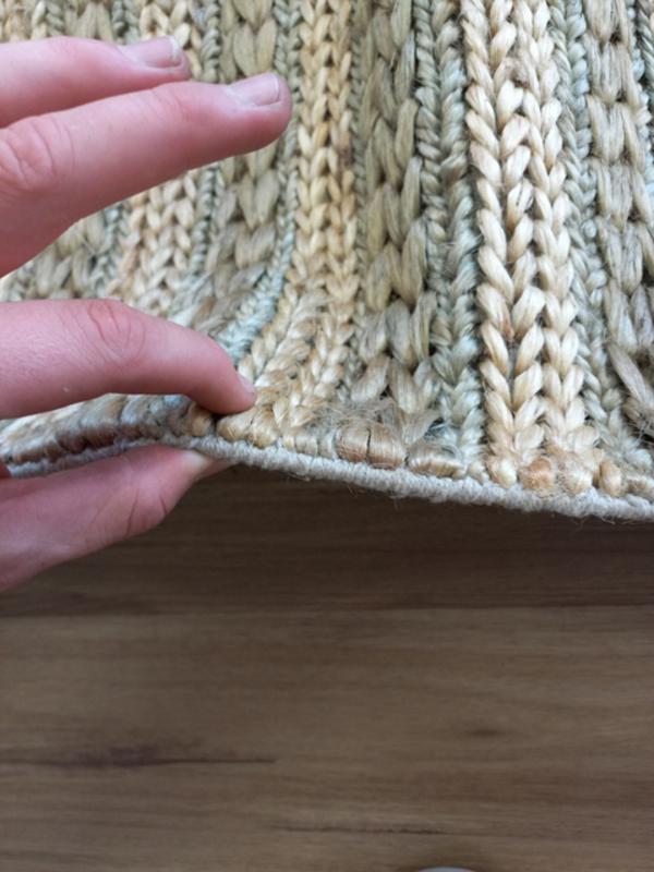 Chunky Jute Natural Fiber Green Tri Weave Floor Area Rug