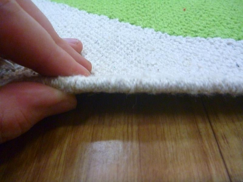 Reversible Flatweave Chevron Cotton Floor Rugs Lime