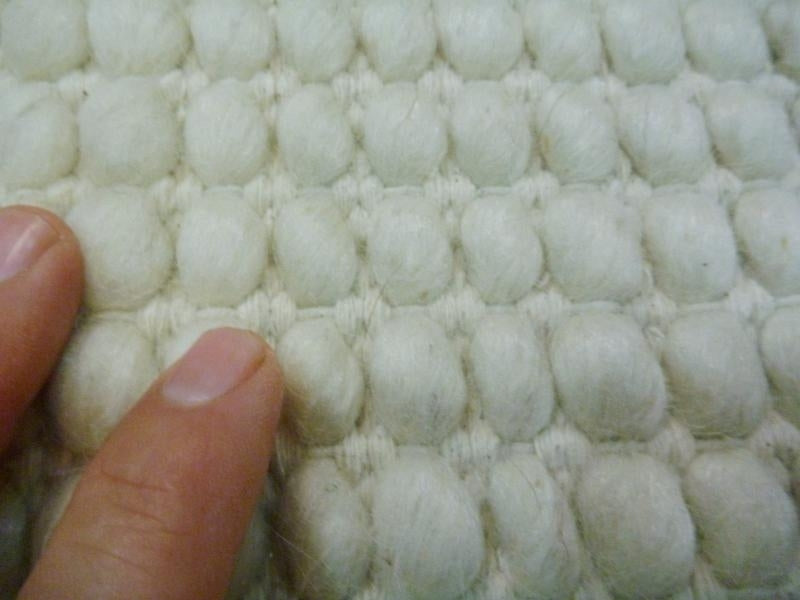 Handwoven Boucle Dip Weave Cream Felted Wool & Polyester Majestic Area Floor Rug