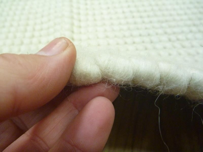 Handwoven Boucle Dip Weave Cream Felted Wool & Polyester Majestic Area Floor Rug