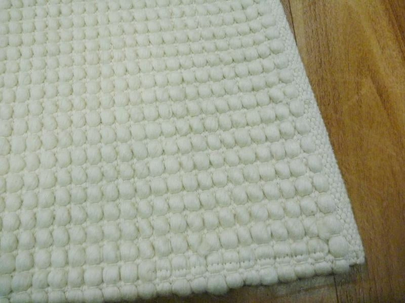 Handwoven Boucle Dip Weave Cream Felted Wool & Polyester Majestic Area Floor Rug