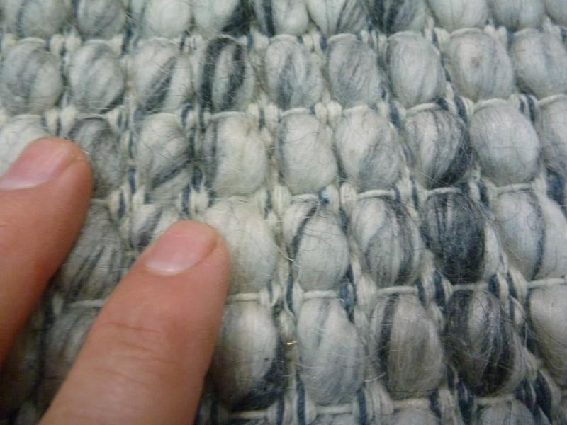 Handwoven Boucle Dip Weave Grey Felted Wool & Polyester Majestic Area Floor Rug
